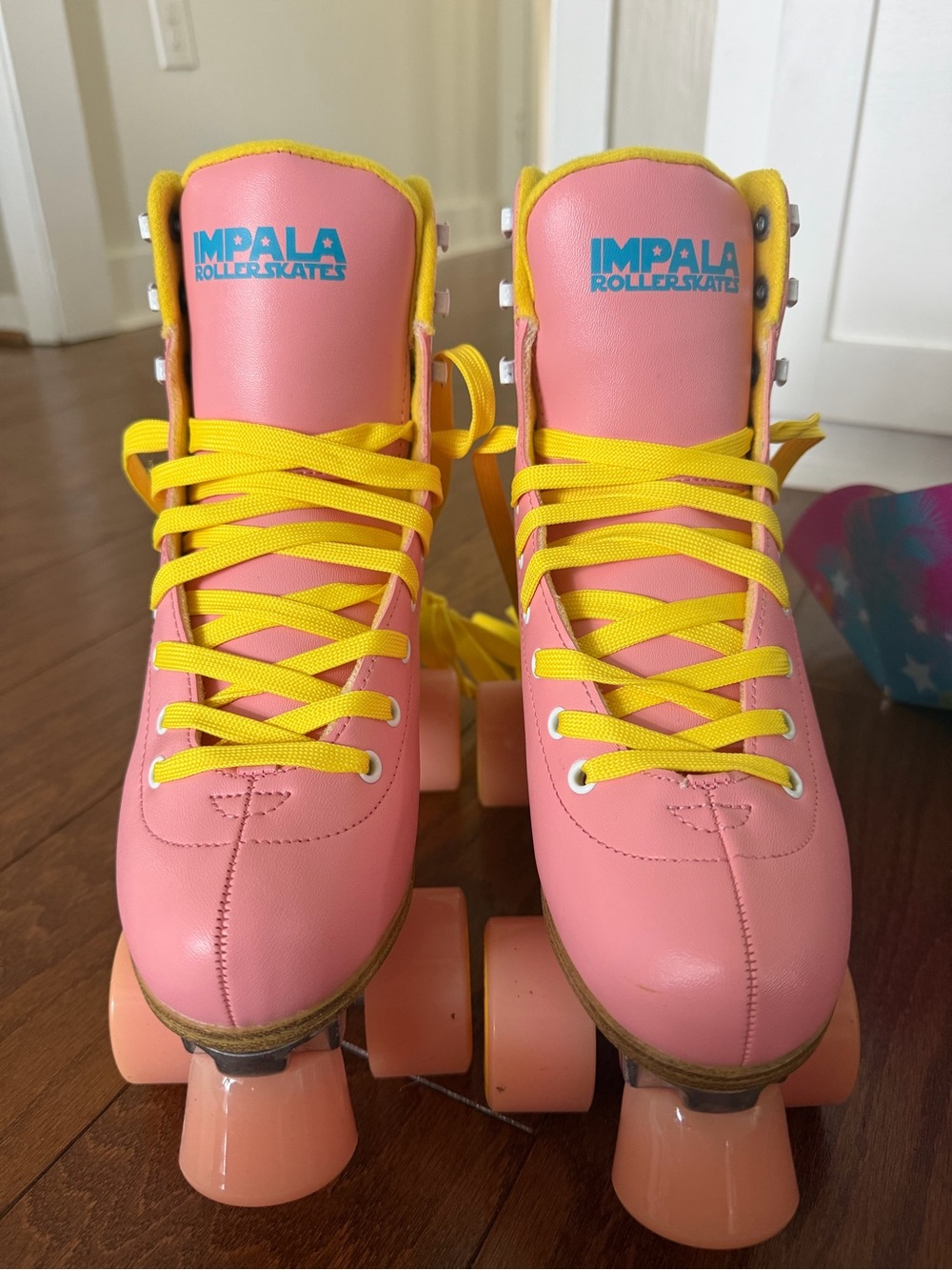 Impala Sidewalk Quad Roller Skates Pink Yellow Women’s Size 7 EU 38